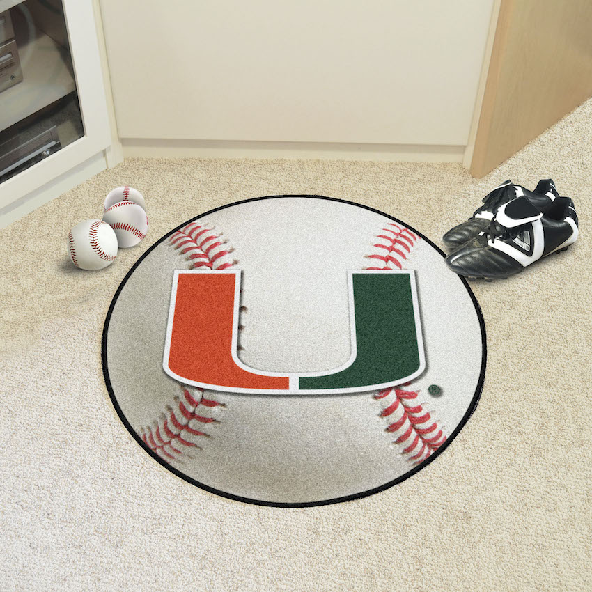 Miami Hurricanes LOGO BASEBALL Mat