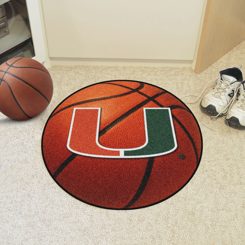 Miami Hurricanes LOGO BASKETBALL Mat