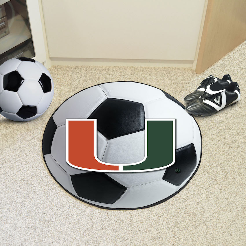 Miami Hurricanes LOGO SOCCER BALL Mat