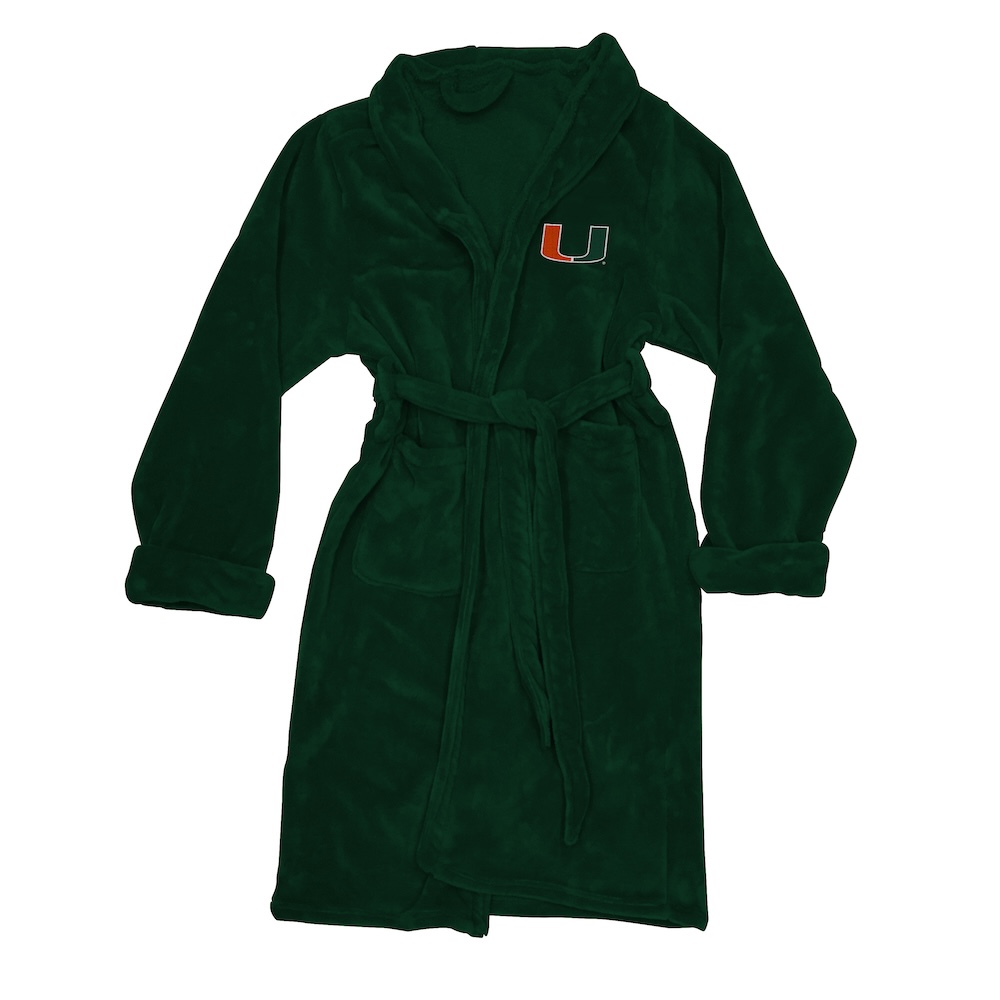 Miami Hurricanes Mens Silk Touch Bath Robe (L/XL)