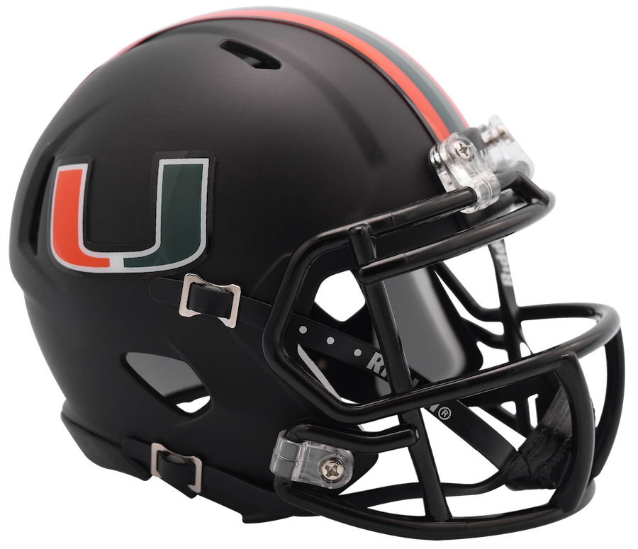 Miami Hurricanes NCAA Mini SPEED Helmet by Riddell - ALT