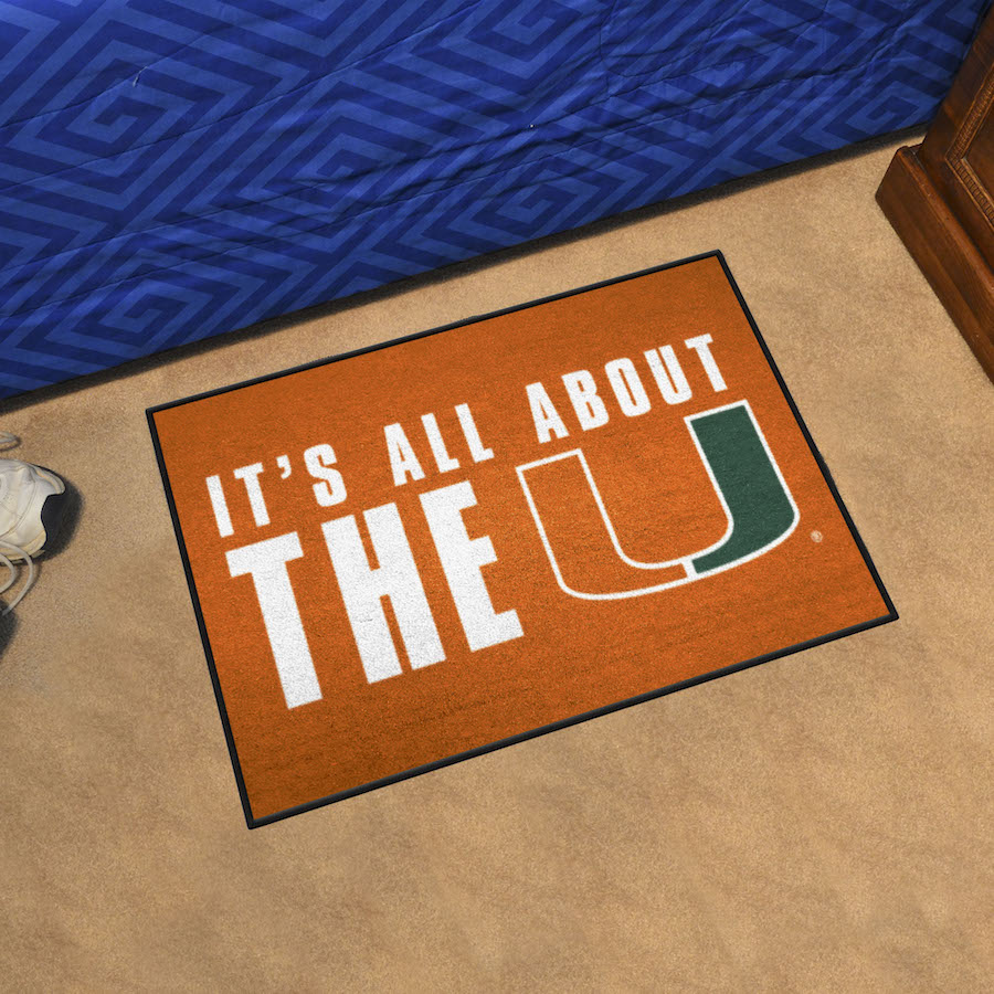 Miami Hurricanes SLOGAN 20 x 30 Starter Floor Mat