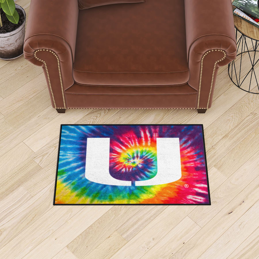 Miami Hurricanes TIE-DIE 20 x 30 Starter Floor Mat