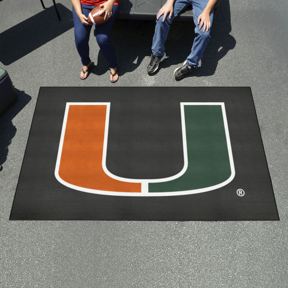 Miami Hurricanes ULTI-MAT 60 x 96 Rug - Alt Logo