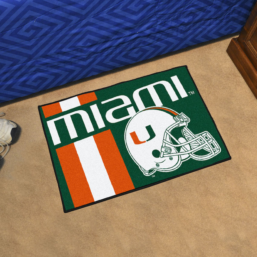 Miami Hurricanes 20 x 30 Uniform STARTER Floor Mat