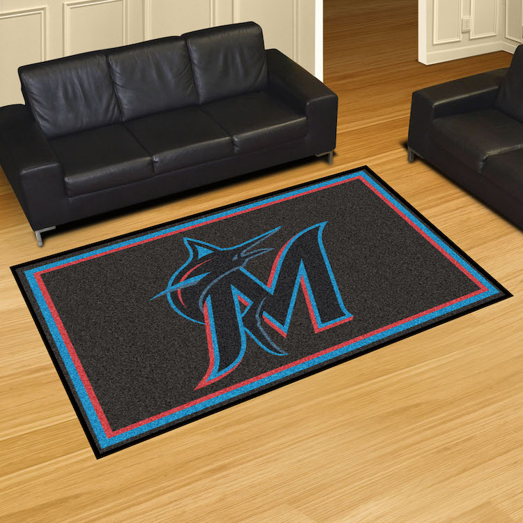 Miami Marlins 5x8 Area Rug