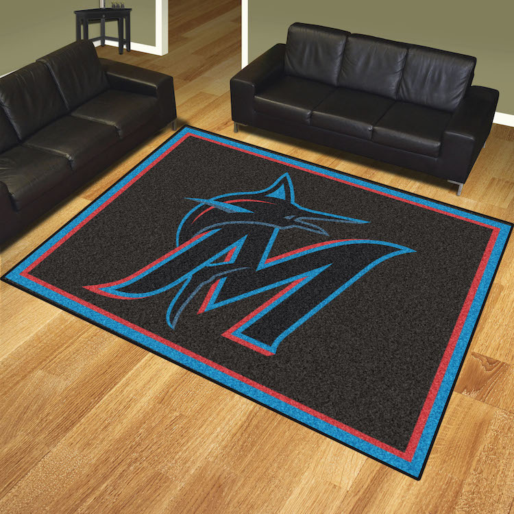 Miami Marlins Ultra Plush 8x10 Area Rug