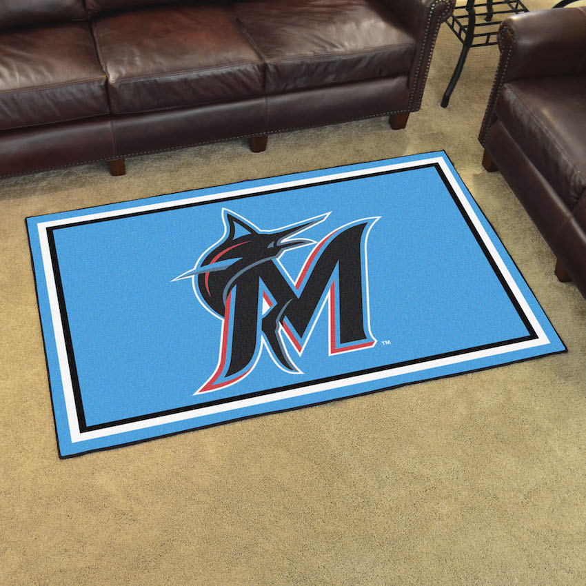 Miami Marlins ALT LOGO 4x6 Area Rug