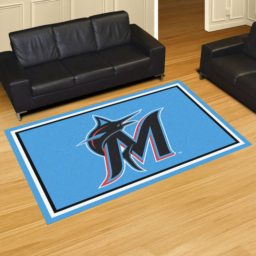 Miami Marlins ALT LOGO 5x8 Area Rug