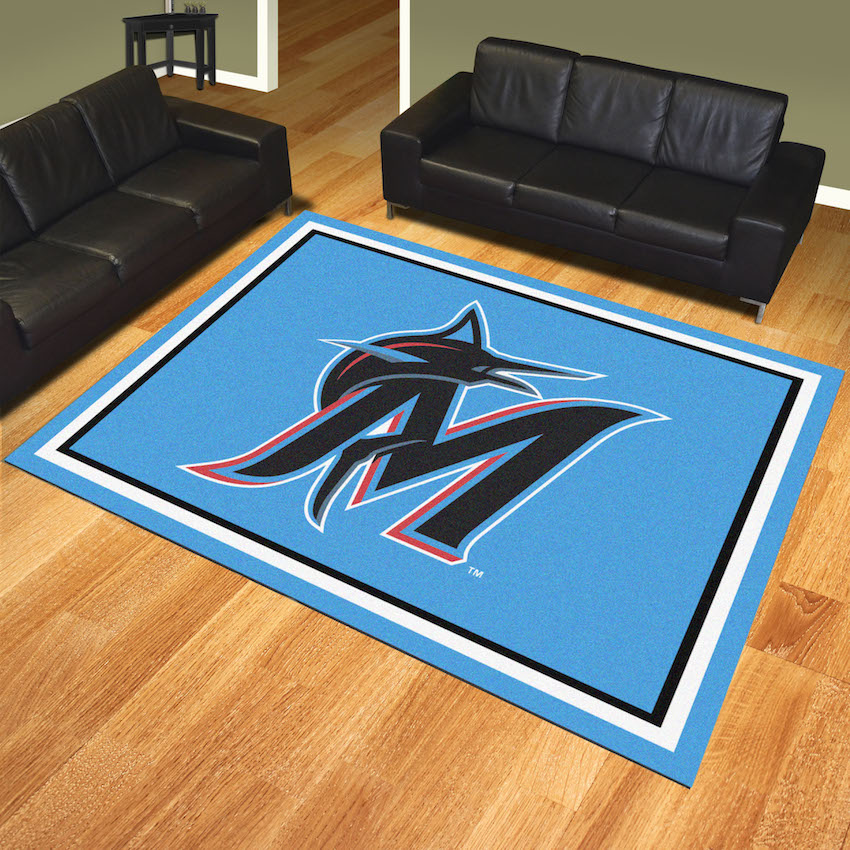 Miami Marlins ALT LOGO Ultra Plush 8x10 Area Rug