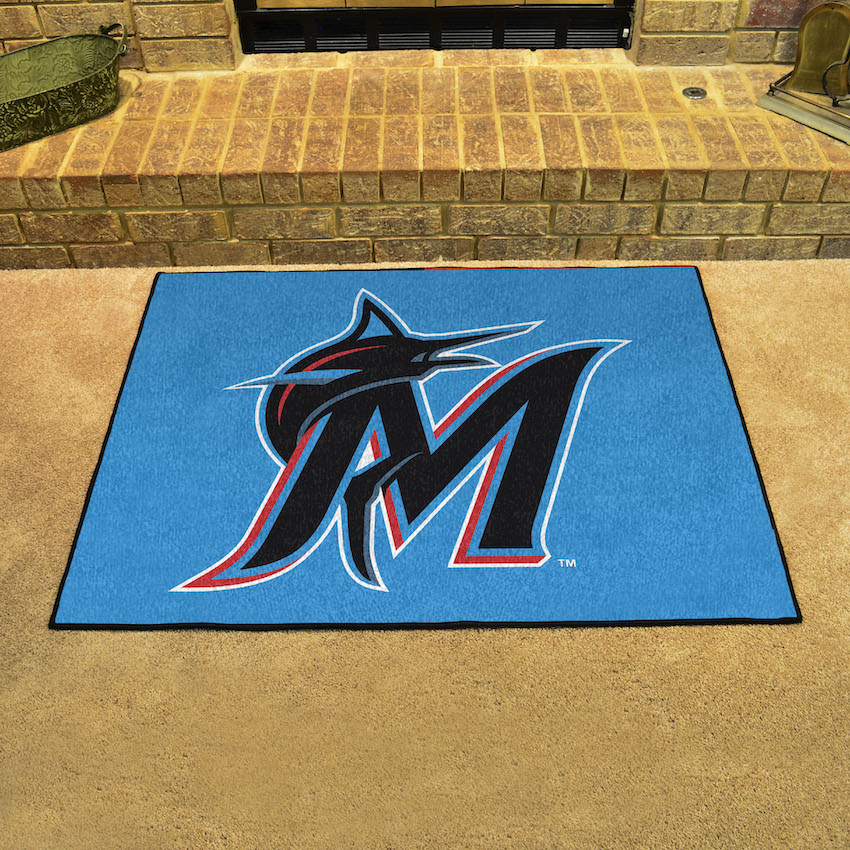 Miami Marlins ALT LOGO ALL STAR 34 x 45 Floor Mat