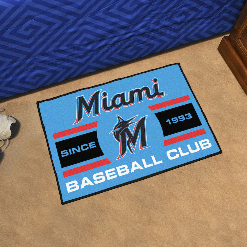 Miami Marlins ALT LOGO UNIFORM Themed Floor Mat