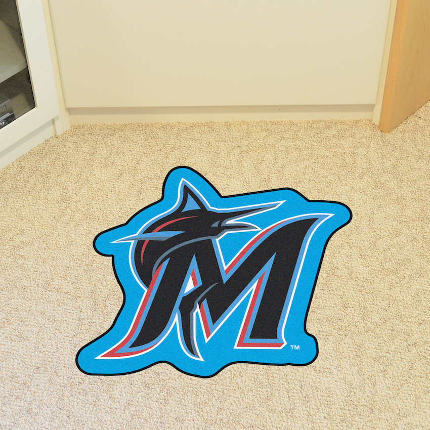 Miami Marlins ALT LOGO MLB MASCOT Mat