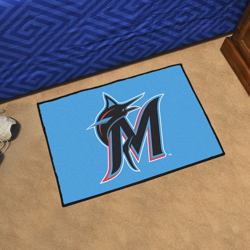 Miami Marlins ALT LOGO 20 x 30 STARTER Floor Mat