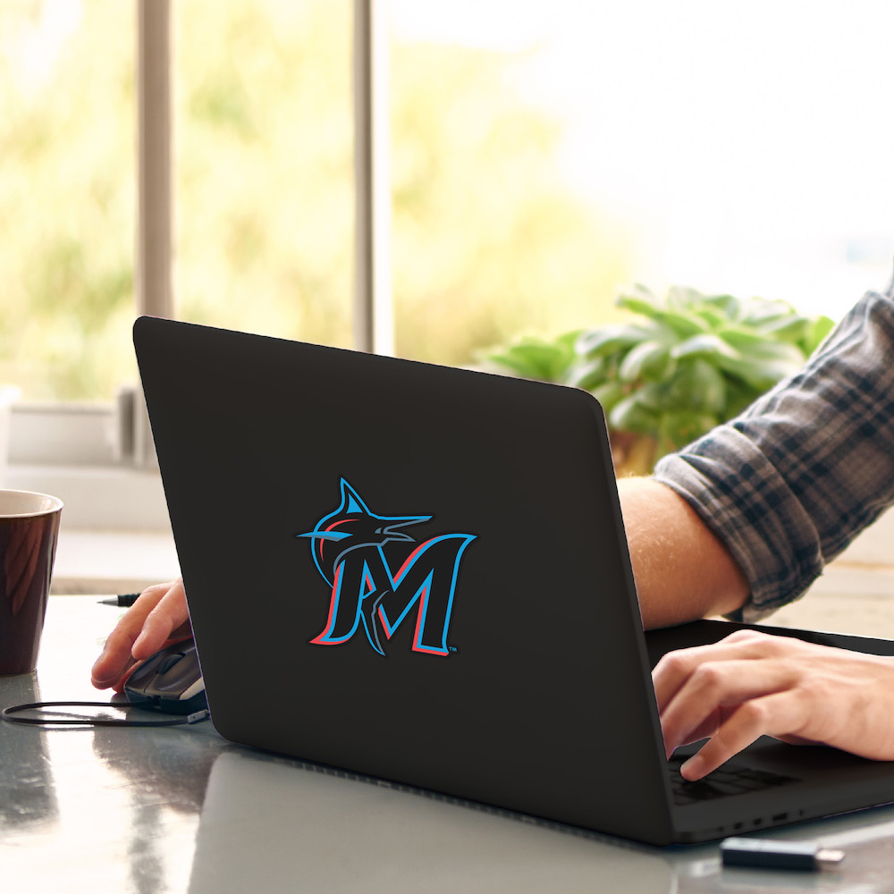 Miami Marlins Large Team Logo Matte Decal