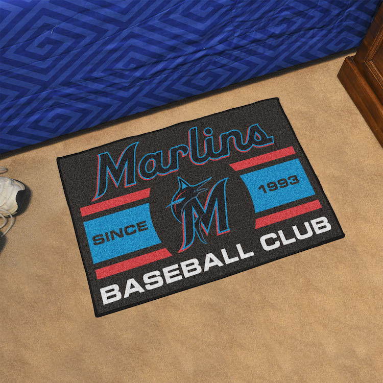 Miami Marlins UNIFORM Themed Floor Mat