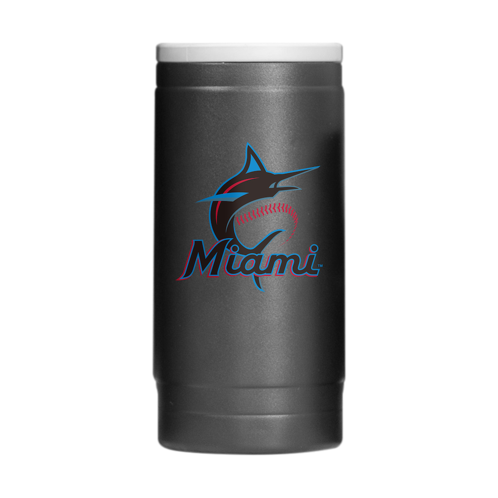 Miami Marlins Powder Coated 12 oz. Slim Can Coolie