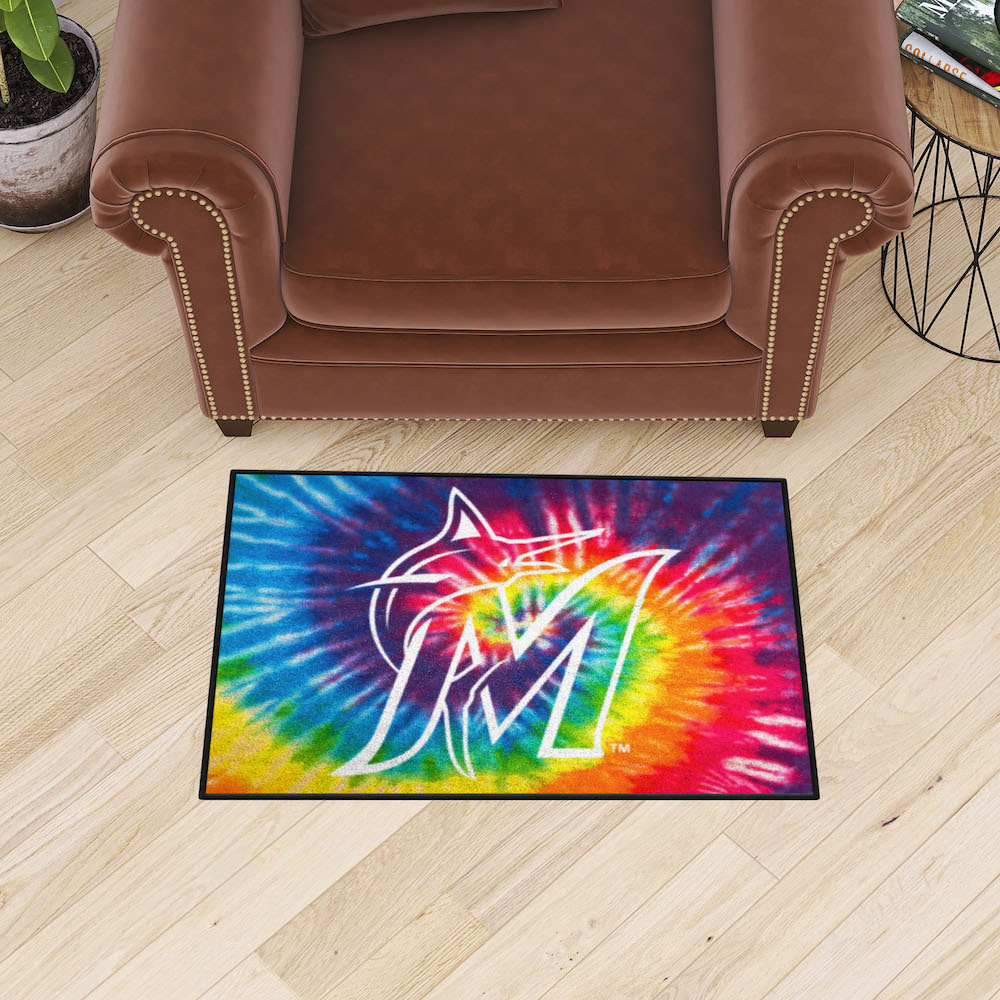 Miami Marlins TIE-DIE 20 x 30 Starter Floor Mat