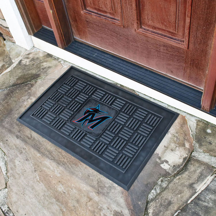 Miami Marlins MEDALLION Vinyl Door Mat