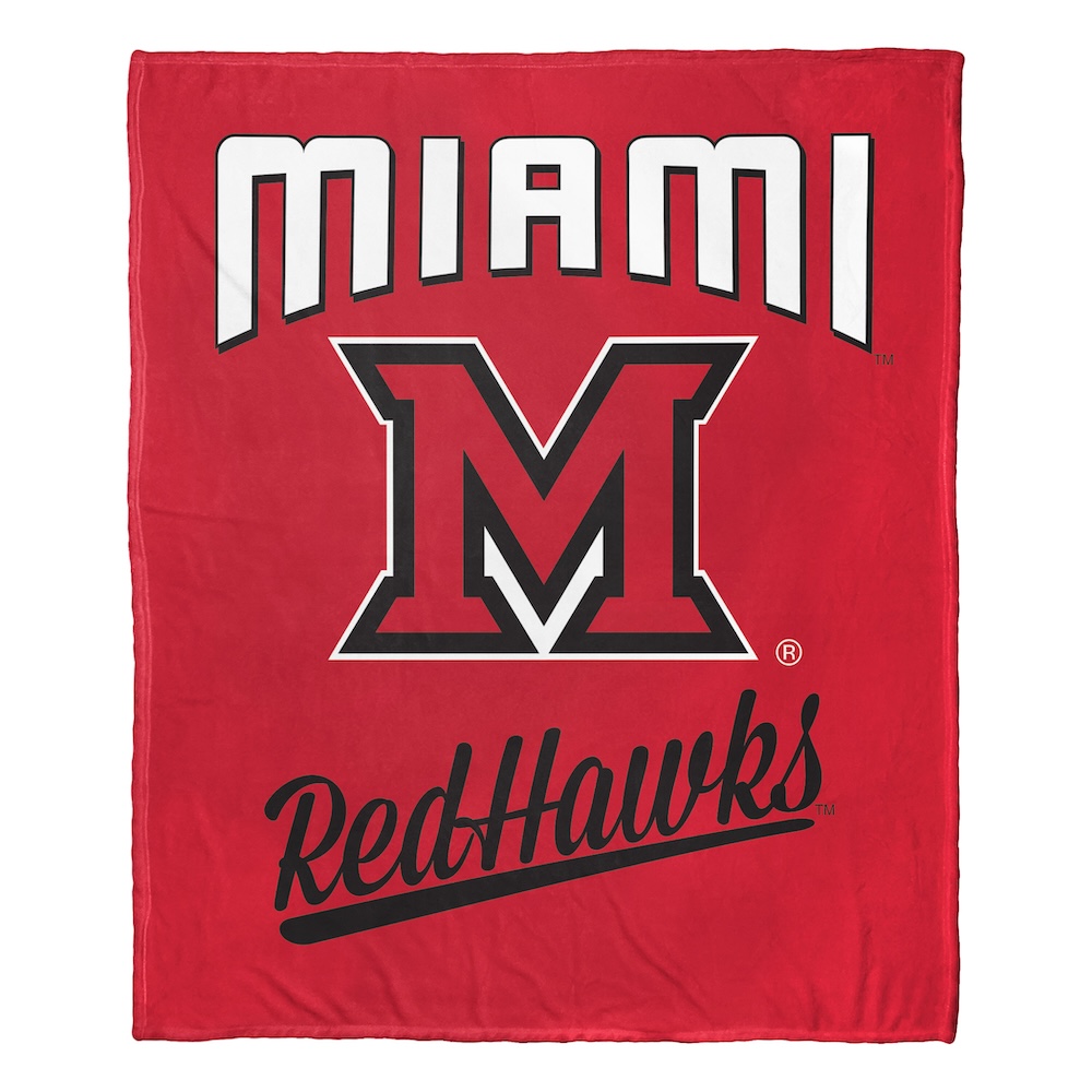 Miami of Ohio Red Hawks ALUMNI Silk Touch Throw Blanket 50 x 60 inch