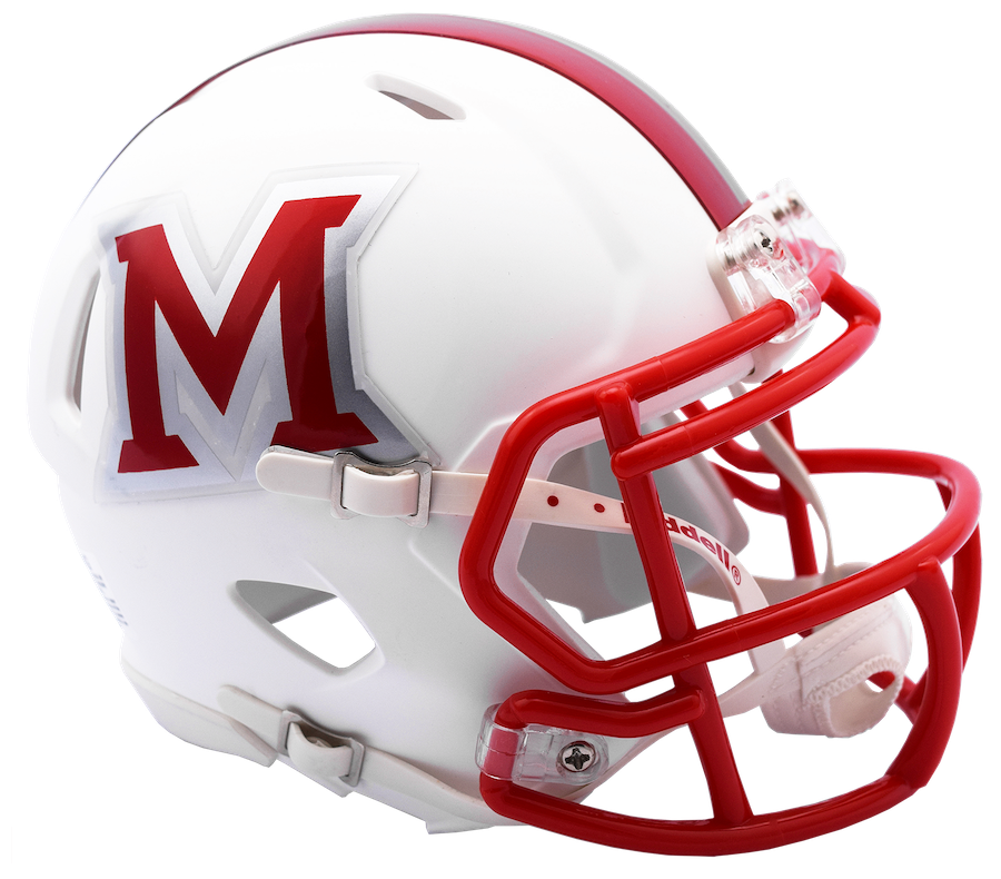 Miami of Ohio Red Hawks NCAA Mini SPEED Helmet by Riddell