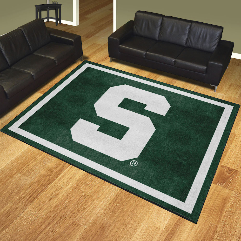 Michigan State Spartans Ultra Plush 8x10 Area Rug - 2nd Logo