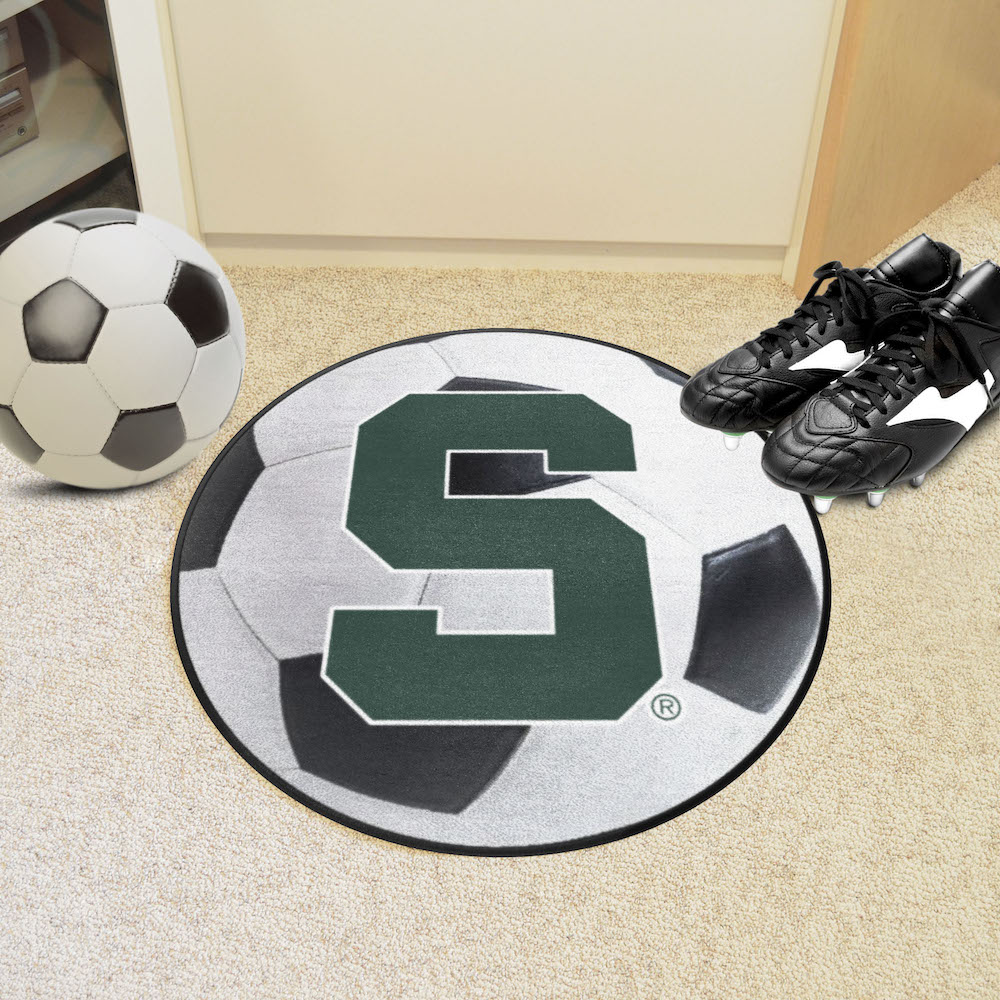 Michigan State Spartans SOCCER BALL Mat - 2nd Logo