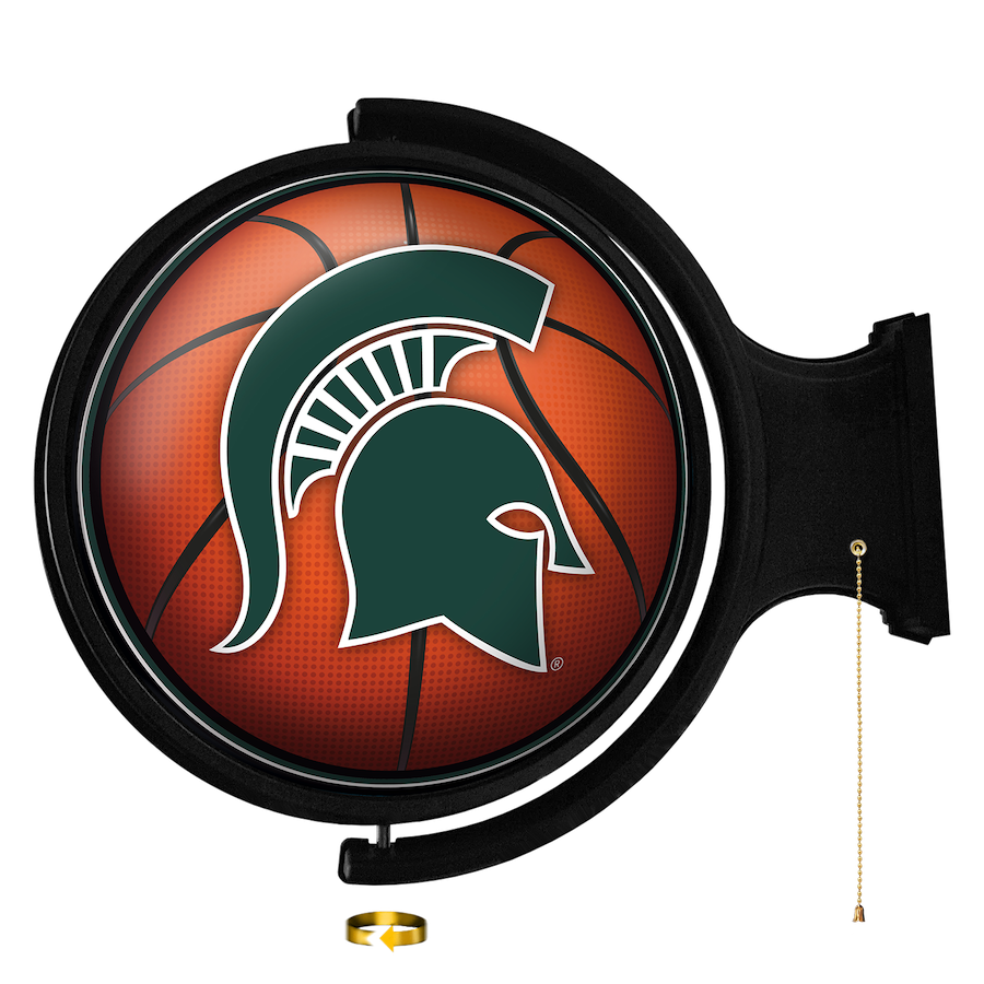 Michigan State Spartans LED Rotating Wall Sign ~ BASKETBALL