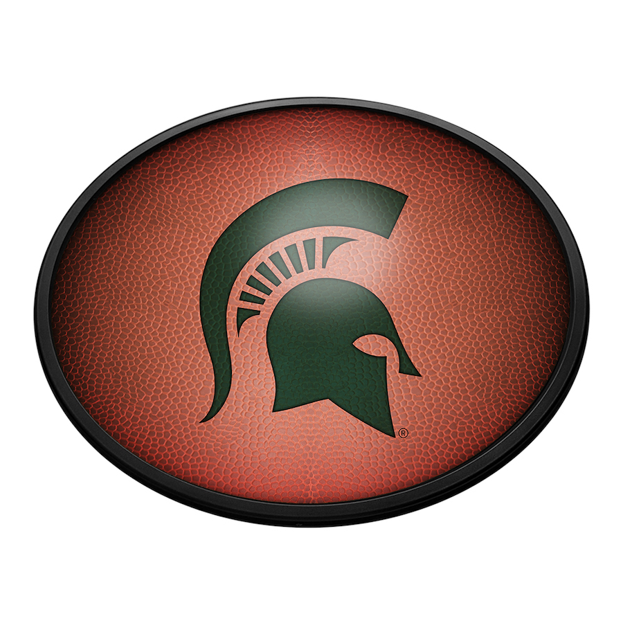 Michigan State Spartans PIGSKIN Slimline LED Wall Sign ~ OVAL