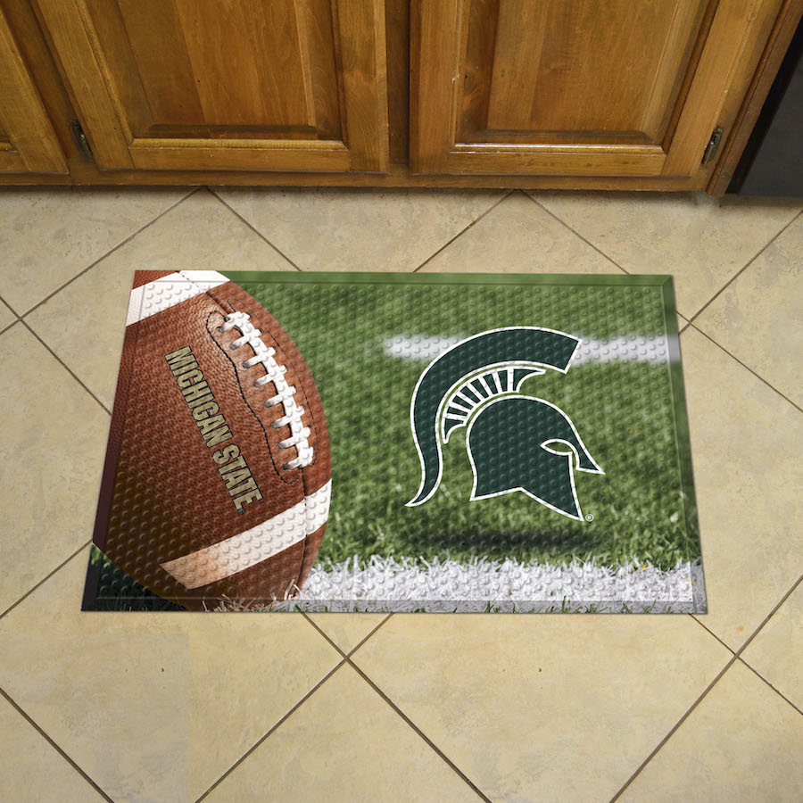 Michigan State Spartans Ball Style SCRAPER Door Mat