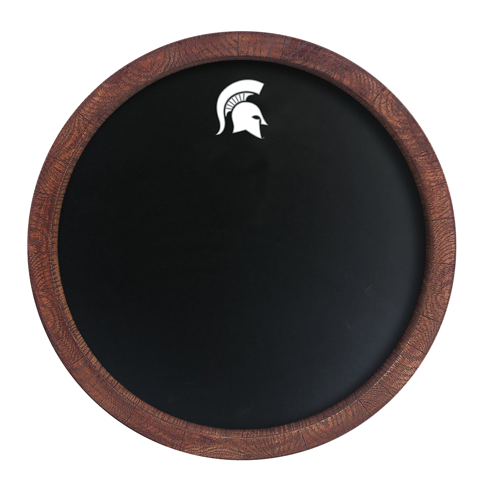 Michigan State Spartans Chalkboard FAUX Barrel Top Sign