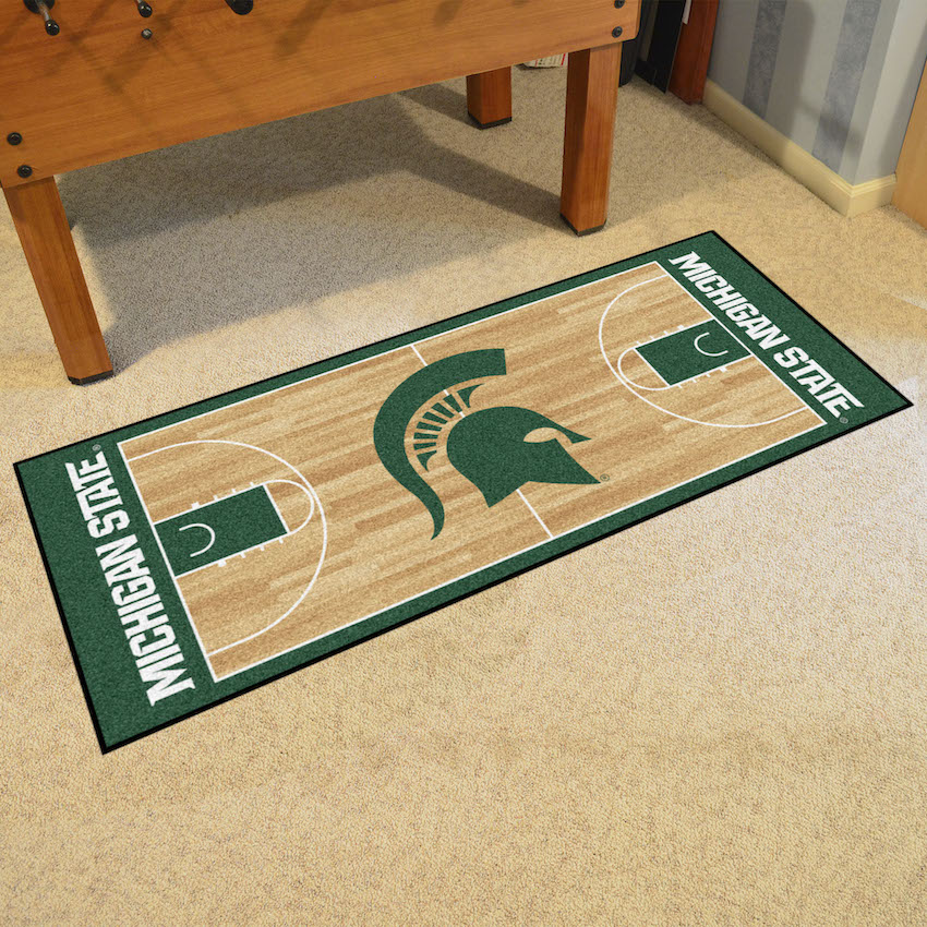 Michigan State Spartans 30 x 72 Basketball Court Carpet Runner