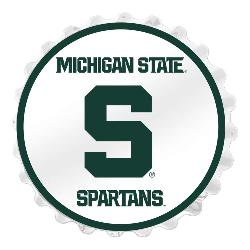 Michigan State Spartans BLOCK S Bottle Cap Wall Sign