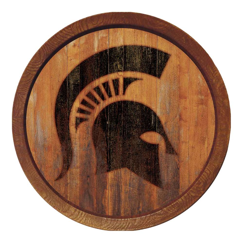 Michigan State Spartans Branded FAUX Barrel Top Sign