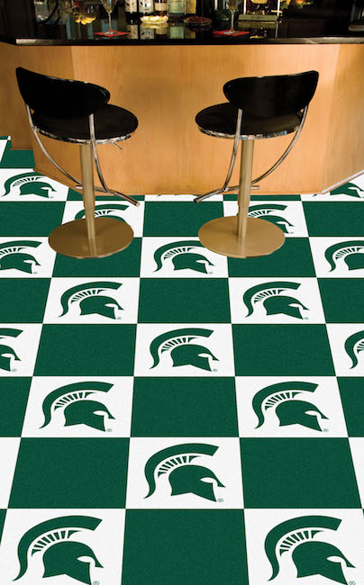 Michigan State Spartans Carpet Tiles 18x18 in.