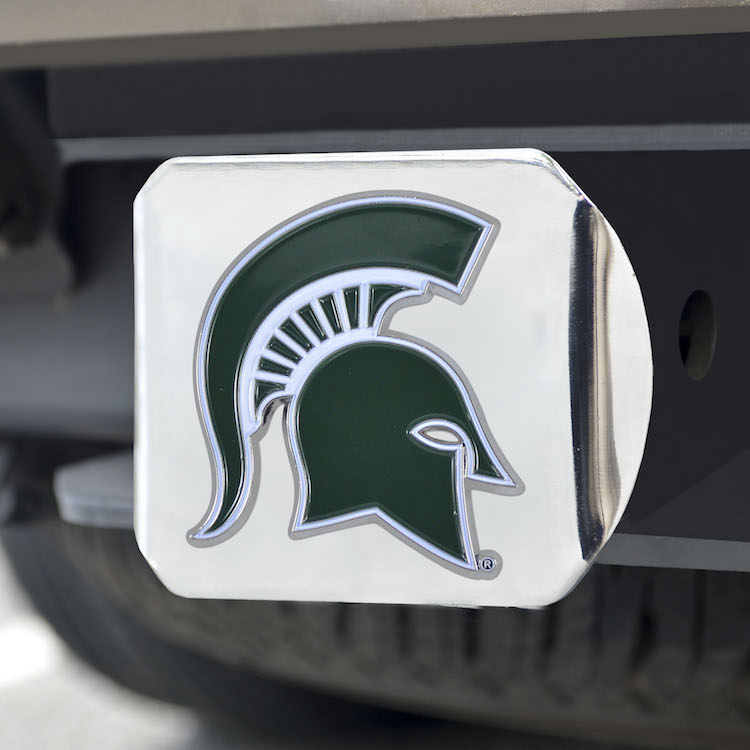 Michigan State Spartans Color Chrome Trailer Hitch Cover