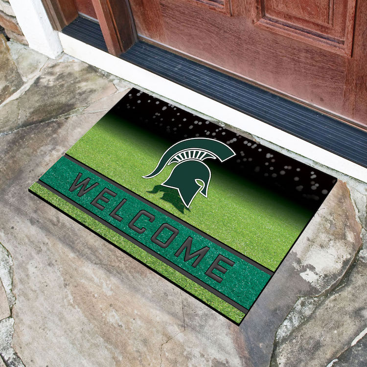 Michigan State Spartans Recycled Crumb Rubber Door Mat