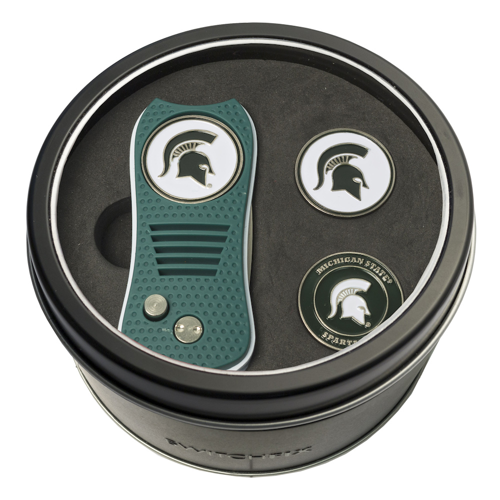 Michigan State Spartans Switchblade Divot Tool and 2 Ball Marker Gift Pack