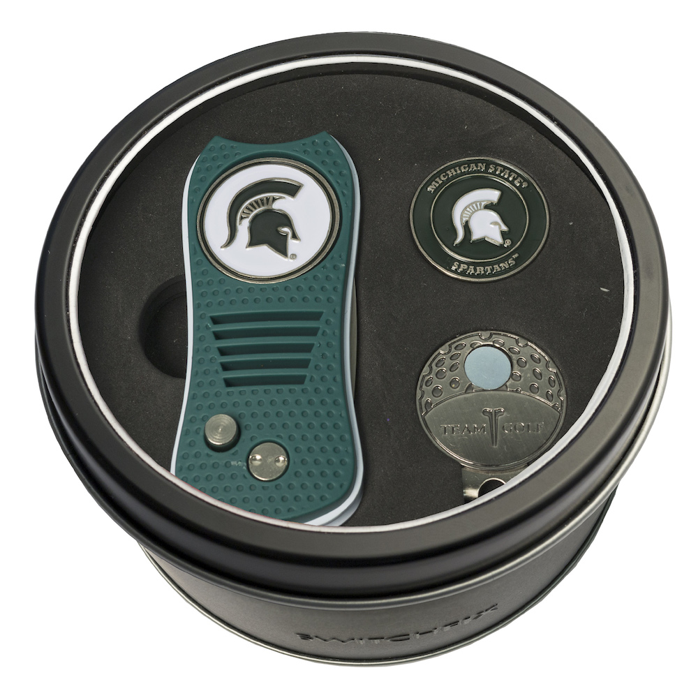 Michigan State Spartans Switchblade Divot Tool Cap Clip and Ball Marker Gift Pack