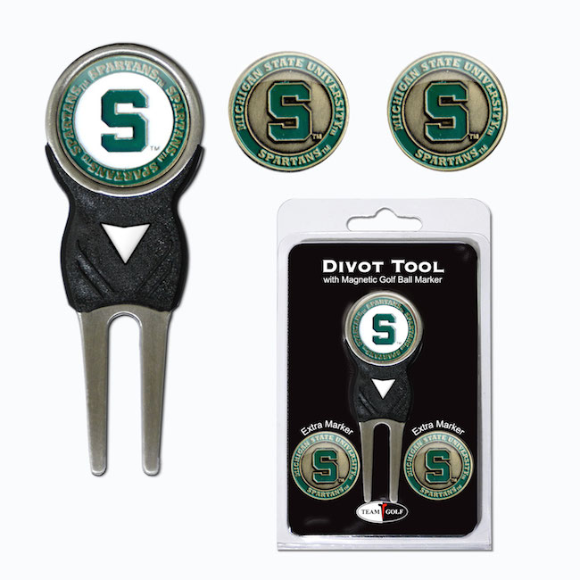 Michigan State Spartans 3 Marker Signature Divot Tool Pack