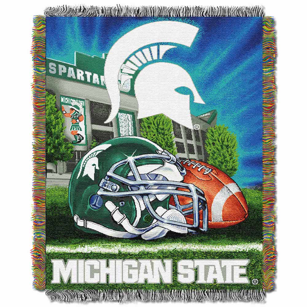 Michigan State Spartans Home Field Advantage Series Tapestry Blanket 48 x 60