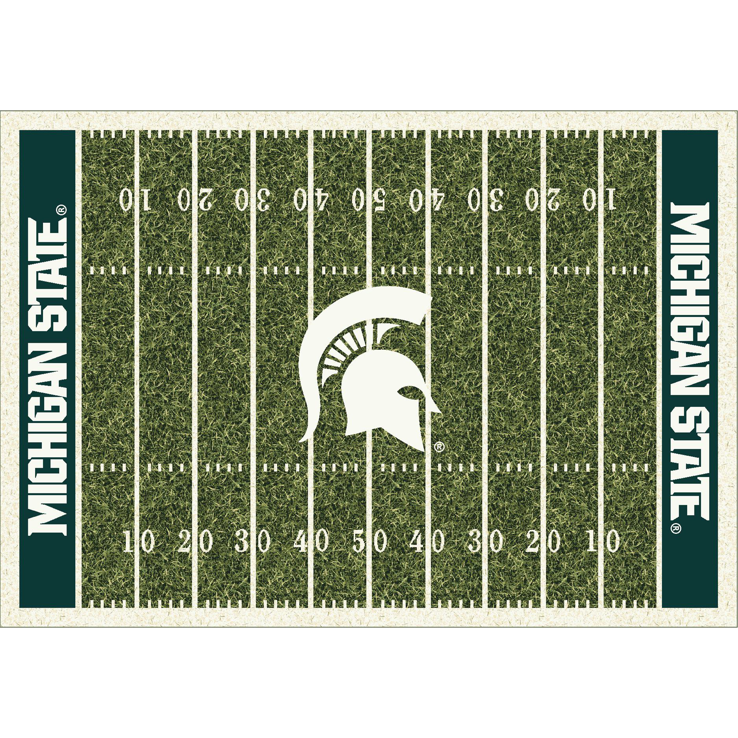 Michigan State Spartans 8 X 11 HOMEFIELD Rug