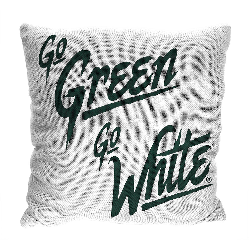 Michigan State Spartans Double Sided INVERT Woven Pillow