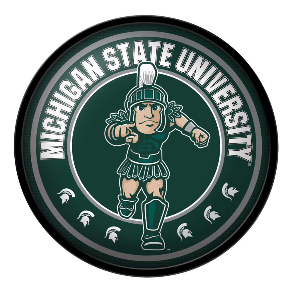 Michigan State Spartans SPARTY Modern Disc Wall Sign