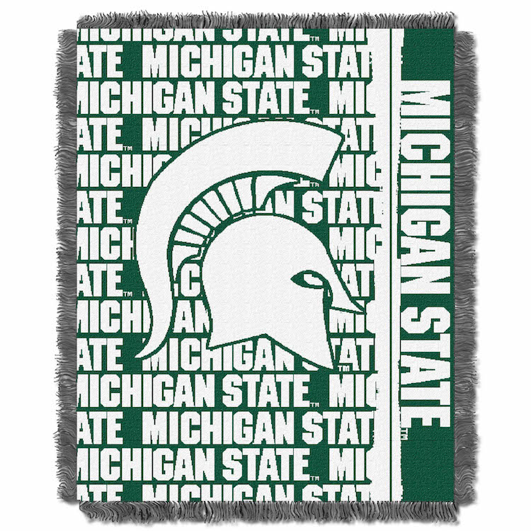 Michigan State Spartans Double Play Tapestry Blanket 48 x 60