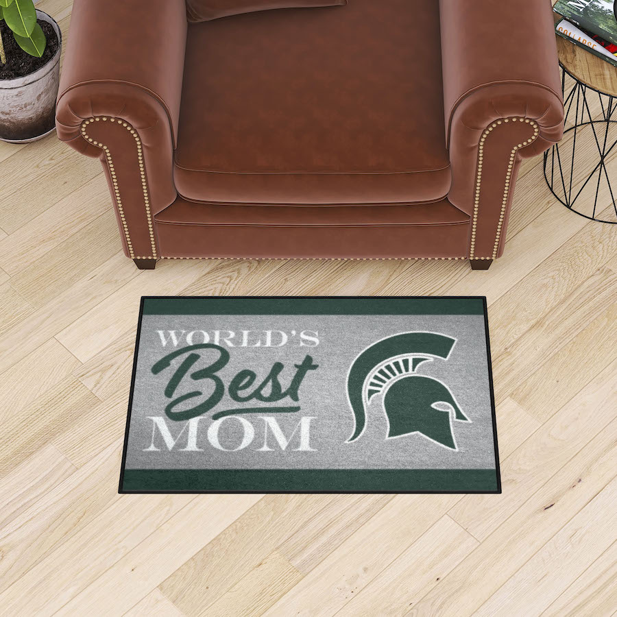 Michigan State Spartans 20 x 30 WORLDS BEST MOM Floor Mat