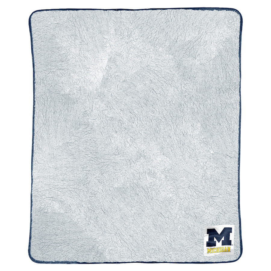 Michigan Wolverines 2 Tone SHERPA Throw Blanket