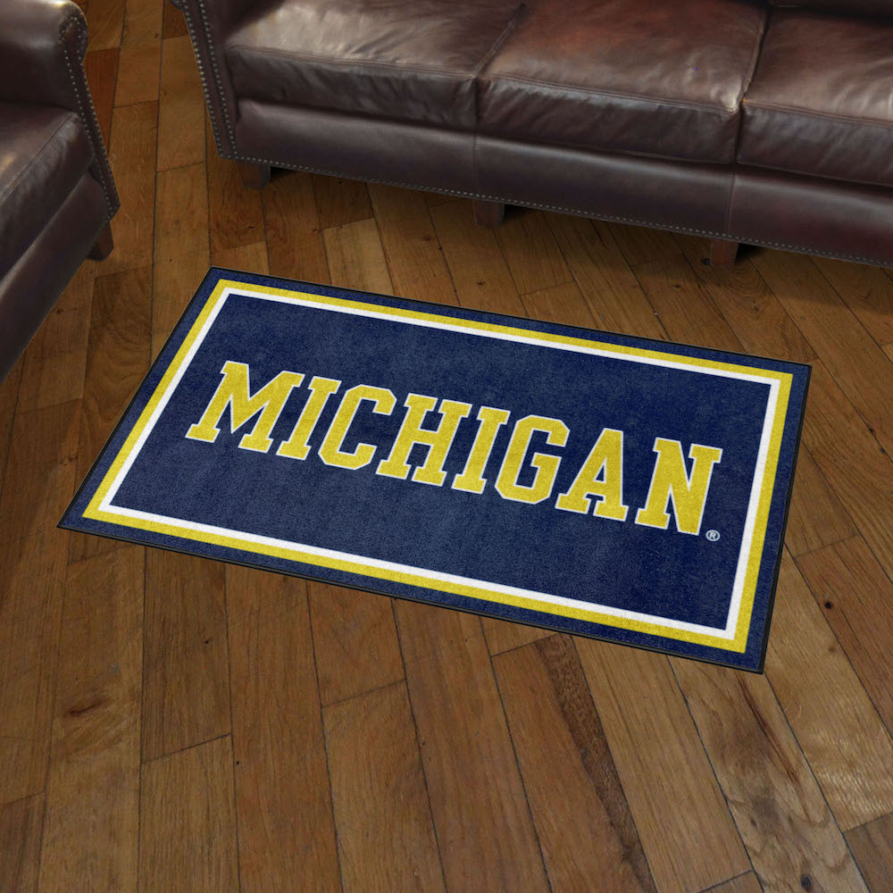 Michigan Wolverines 3x5 Area Rug - 2nd Logo