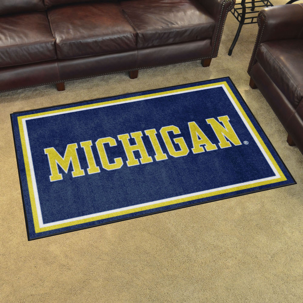 Michigan Wolverines 4x6 Area Rug - 2nd Logo