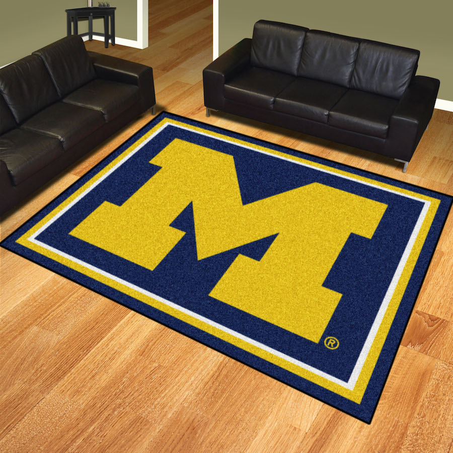 Michigan Wolverines Ultra Plush 8x10 Area Rug